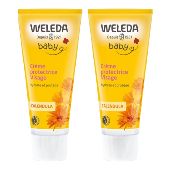 Weleda Baby crème protectrice visage lot de 2x50ml