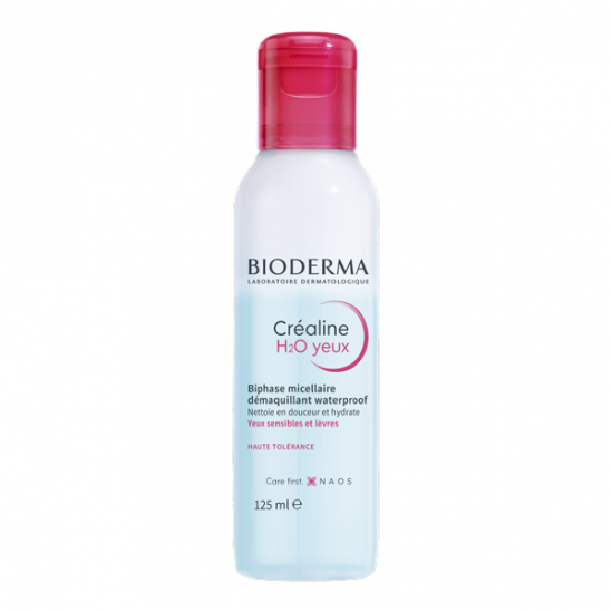 Bioderma créaline h2o yeux biphase micellaire démaquillant 125ml