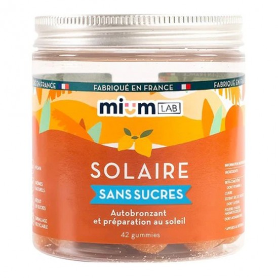 Miumlab Solaire sans sucres 42 gummies