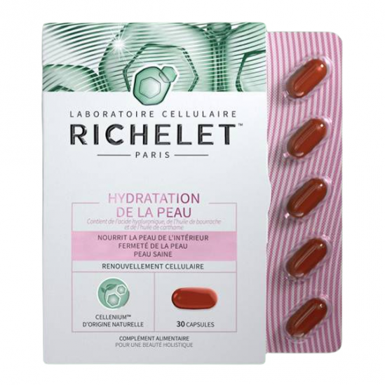 Richelet hydratation de la peau 30 capsules Richelet hydratation de la peau 30 capsules