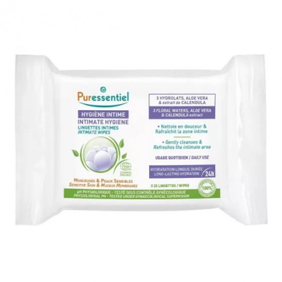 Puressentiel Hygiène Intime bio 25 lingettes