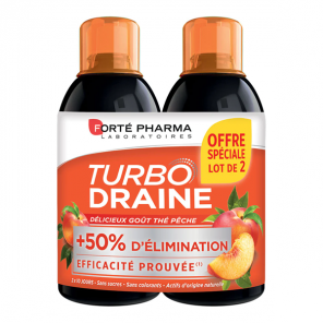 Forté Pharma Turbo Draine té sabor melocotón 2x500ml