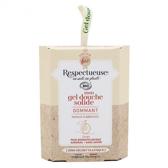Respectueuse gel douche solide gommant bio 75gr