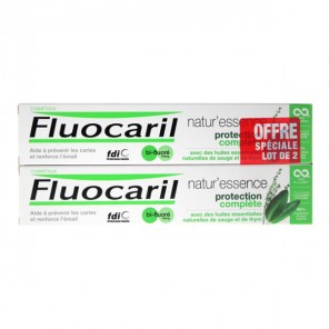 Fluocaril Natur'essence protection complète dentifrice lot de 2 x 75ml