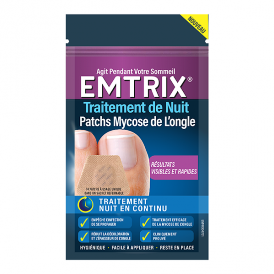 Emtrix Traitement de Nuit 14 patchs mycose ongle