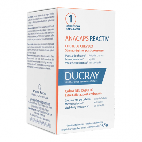 Ducray Anacaps Reactiv chute cheveux 30 gélules