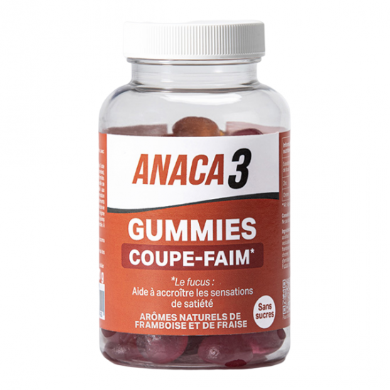 Anaca3 Gummies Coupe-faim 60 gommes Anaca3 Gummies Coupe-faim 60 gommes