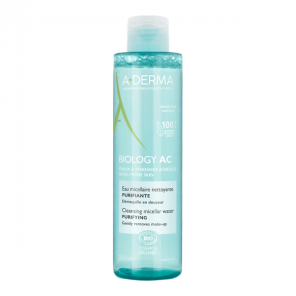 A-derma Biology AC eau micellaire nettoyante purifiante bio 200ml