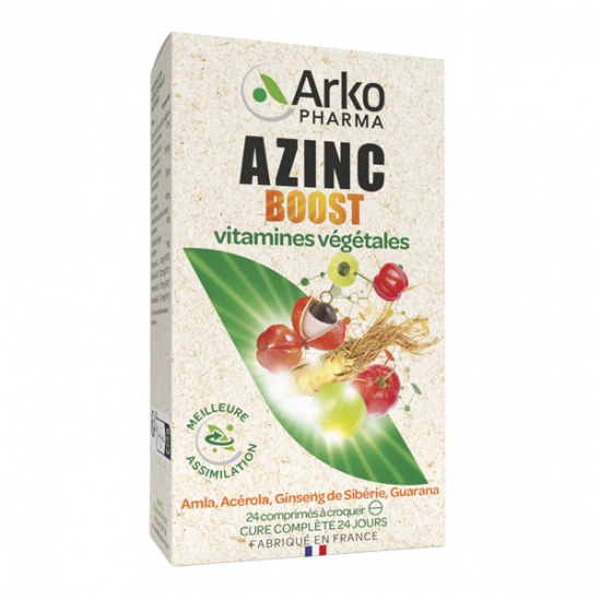 Azinc Boost vitamines végétales 24 comprimés