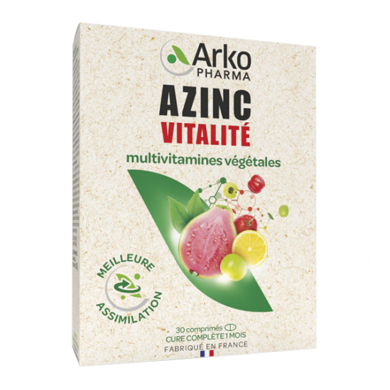 Azinc Vitalité multivitamines végétales 30 comprimés