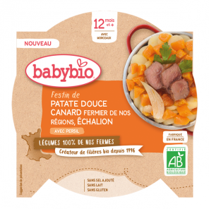 Babybio patate douce et  canard  230gr