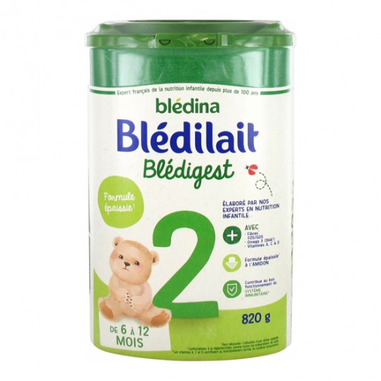 Blédina Blédilait Blédigest lait infantile 1er âge 0 à 6 mois 820gr
