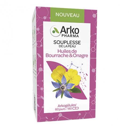 Arkopharma Arkogélules Huiles de Bourrache & Onagre 180 gélules