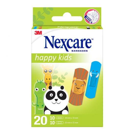 Nexcare Happy Kids Animaux 20 pansements