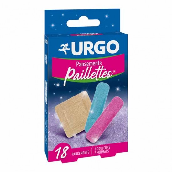 Urgo pansements paillettes 18 pansements 2 formats