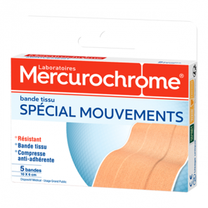 Mercurochrome bande tissu Spécial Mouvements 10x6cm