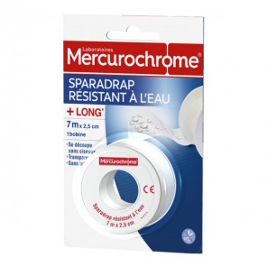 Mercurochrome sparadrap résistant à l'eau 7mx2,5cm