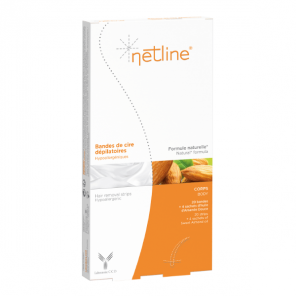 Netline bandas de cera depilatoria corporal 20 bandas