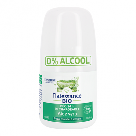 Natessance déo 24h rechargeable Aloe Vera bio 50ml