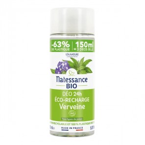 Natessance déo 24h éco-recharge Verveine bio 150ml