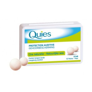 Protectores auditivos de cera natural Quies 12 pares