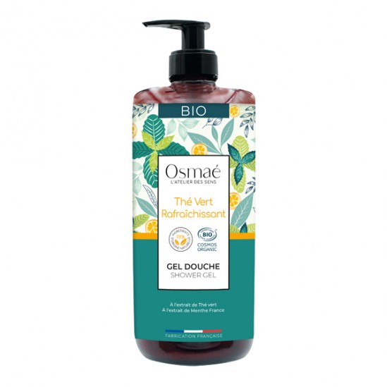 Osmaé Thé Vert Rafraîchissant gel douche bio 1L