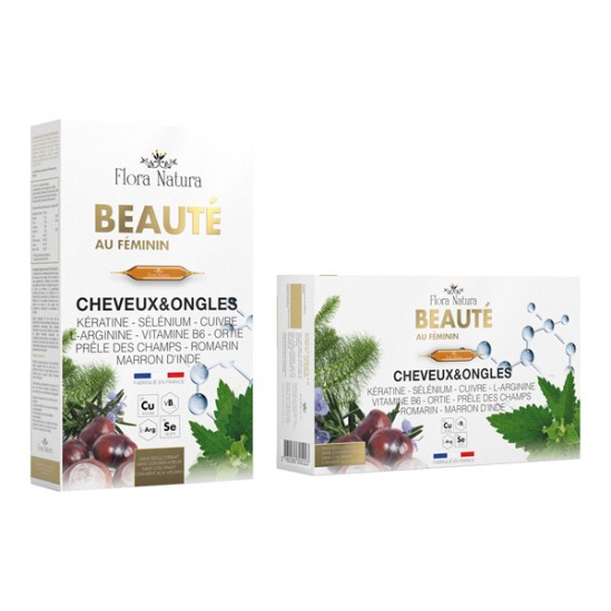 Flora Natura Beauté au Féminin cheveux et ongles 20x15ml