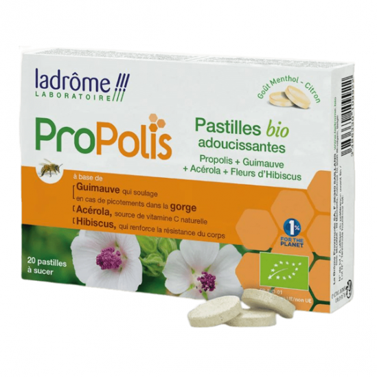 Ladrôme Propolis 20 pastilles bio adoucissantes