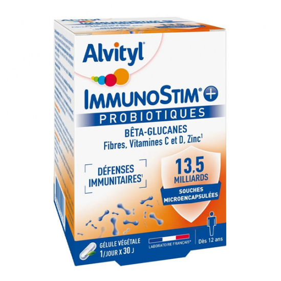 Alvityl ImmunoStim+ Probiotiques 30 gélules