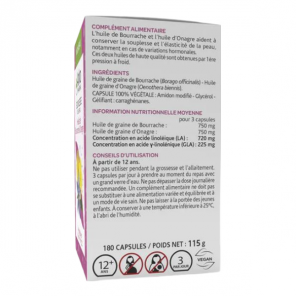 Arkopharma Arkogélules Huiles de Bourrache & Onagre 180 gélules