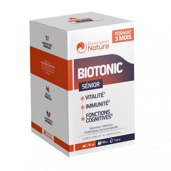 Prescription Nature Biotonic senior 90 gélules Prescription Nature Biotonic senior 90 gélules