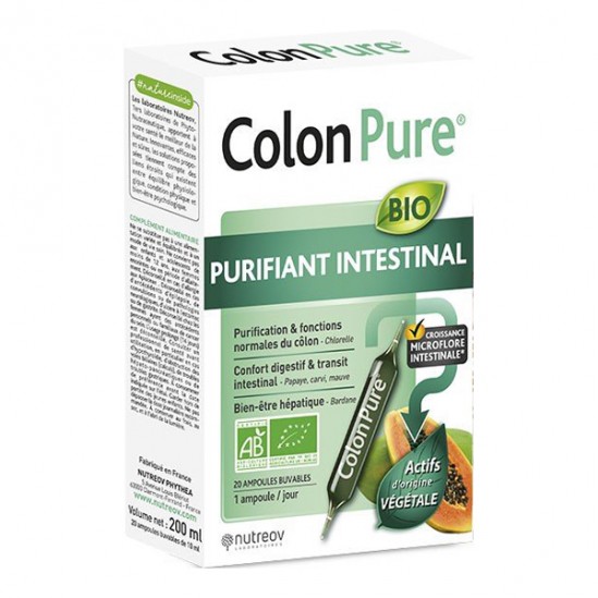 Nutreov Colon Pure purifiant intestinal 20 ampoules