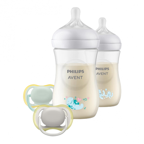 Avent Naturel Responce coffret bébé 2 biberon décors