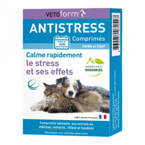 Vetoform Anti-stress chien et chat 20 comprimés
