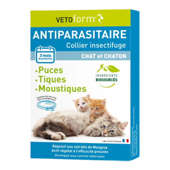 Vetoform Antiparasitaire collier chat et chaton 35cm