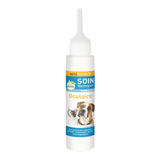 Vetoform soin nettoyant oculaire chien et chat 100ml
