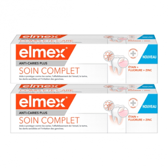 Elmex Anti-Caries Plus dentifrice soin complet lot de 2x75ml