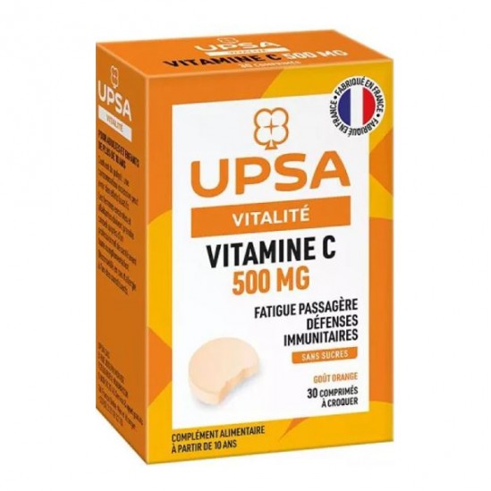 UPSA Vitalité vitamine C 500mg 30 comprimés à croquer