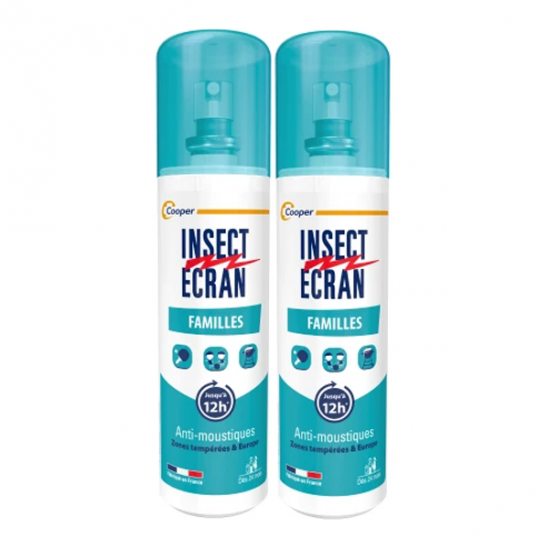 Cooper Insect Ecran Familles anti-moustiques lot de 2 x 100ml Cooper Insect Ecran Familles anti-moustiques lot de 2 x 100ml