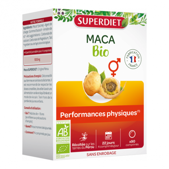 Superdiet maca bio 90 comprimés
