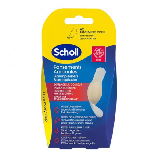 Scholl 6 pansements ampoules petit format pour orteils Scholl 6 pansements ampoules petit format pour orteils