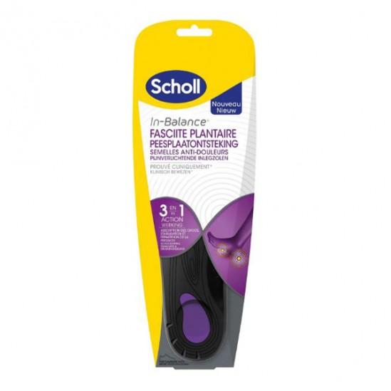 Scholl In Balance Fasciite Plantaire semelles anti-douleurs 3 en 1 T3 Scholl In Balance Fasciite Plantaire semelles anti-douleurs 3 en 1 T3