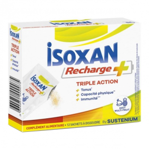 Isoxan recharge+ triple action 12 sachets à dissoudre