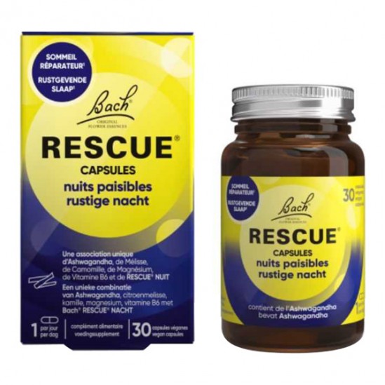 Bach Rescue Capsules nuits paisibles 30 capsules Bach Rescue Capsules nuits paisibles 30 capsules