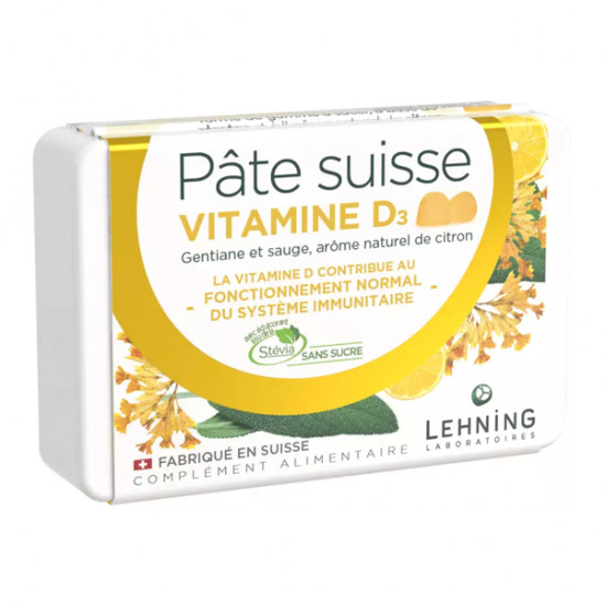 Lehning Pâte Suisse vitamine D3 - 40 gommes