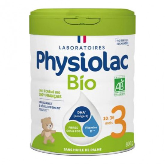Physiolac Bio de 1 à 3 ans 800g Physiolac Bio de 1 à 3 ans 800g