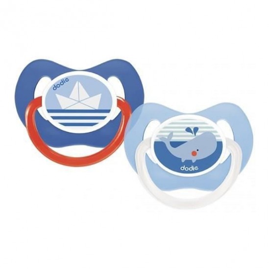 Dodie 2 sucettes physiologique mer +6mois P45