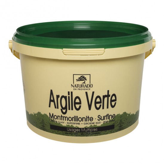 Naturado Argile surfine verte Montmorillonite 2,5kg Naturado Argile surfine verte Montmorillonite 2,5kg