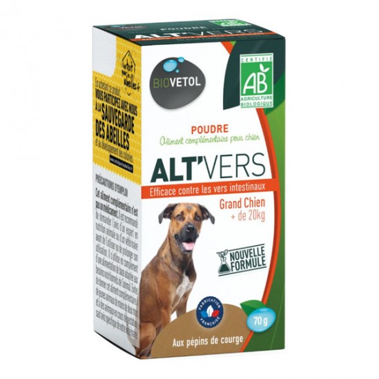 Vetobiol Alt'vers poudre pour petit chien - de 20kg 30gr