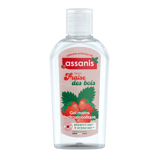 Assanis gel hydroalcoolique fraise des bois 80ml